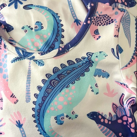 New Boutique Girls Dinosaur Dress - Picture 2 of 3
